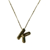 GOLD K INITIAL NECKLACE