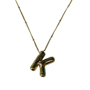 GOLD K INITIAL NECKLACE