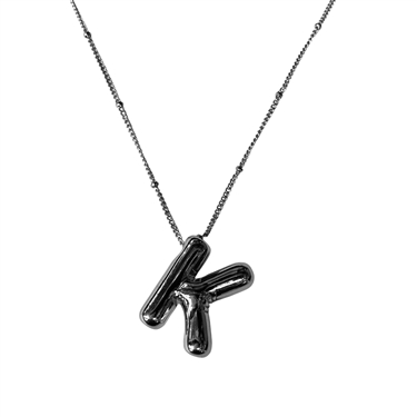 SILVER K INITIAL NECKLACE