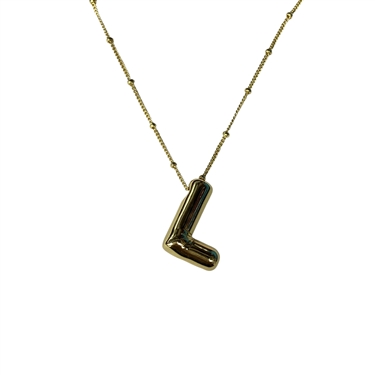GOLD L INITIAL NECKLACE