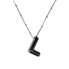 SILVER L INITIAL NECKLACE