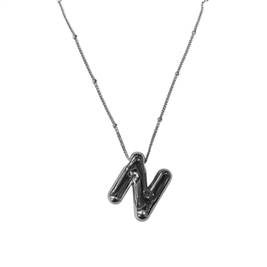 SILVER N INITIAL NECKLACE