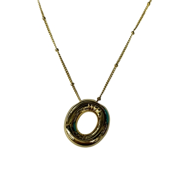 GOLD O INITIAL NECKLACE