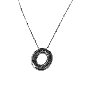 SILVER O INITIAL NECKLACE
