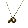 GOLD P INITIAL NECKLACE