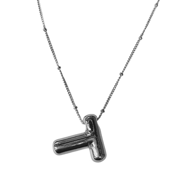 SILVER T INITIAL NECKLACE