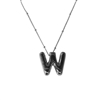 SILVER W INITIAL NECKLACE