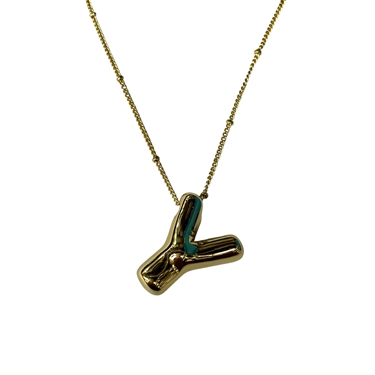 GOLD Y INITIAL NECKLACE