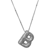 SILVER B INITIAL NECKLACE