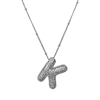 SILVER K INITIAL NECKLACE