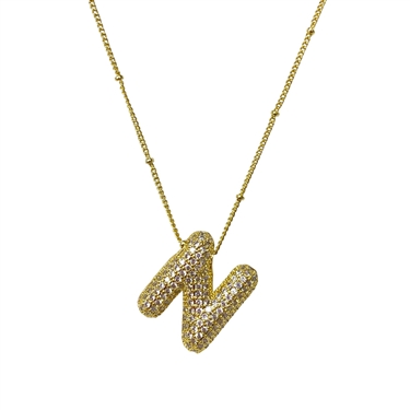 GOLD ''N'' INITIAL NECKLACE