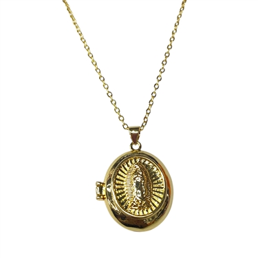 GOLD VIRGIN MARY NECKLACE