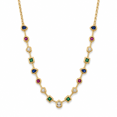 Geometric Crystal Stone Necklace