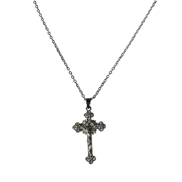 SILVER CROSS NECKLACE