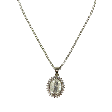 SILVER VIRGIN MARY NECKLACE