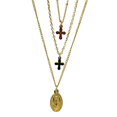 GOLD VIRGIN MARY NECKLACE