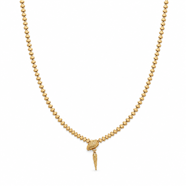 Snake Bite Tail Pendant Necklace