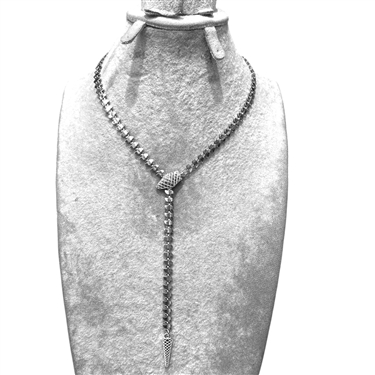SILVER SNAKE NECKLACE