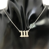 SILVER ANGEL NU BER NECKLACE