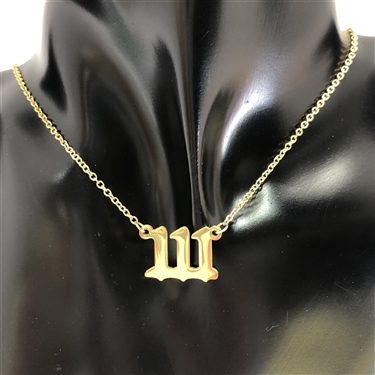 GOLD ANGEL NUMBER NECKLACE