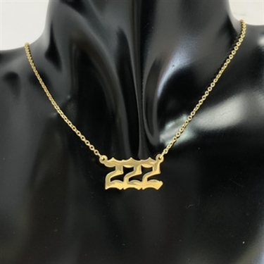 GOLD ANGEL NUMBER NECKLACE