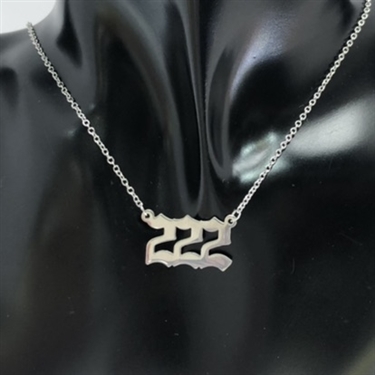 SILVER ANGEL NUMBER NECKLACE