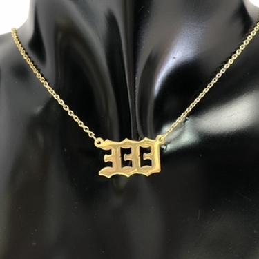 GOLD ANGEL NUMBER NECKLACE