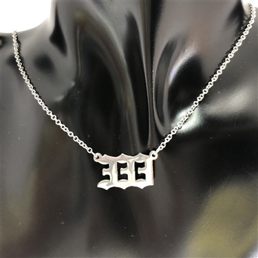 SILVER ANGEL NUMBER NECKLACE