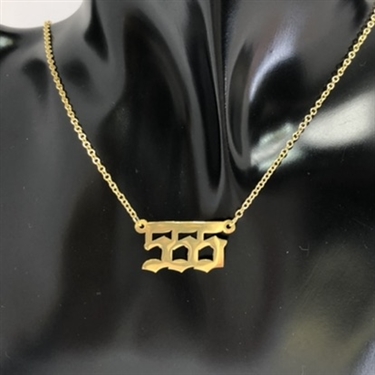 GOLD ANGEL NUMBER NECKLACE