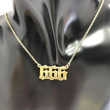 GOLD ANGEL NUMBER NECKLACE