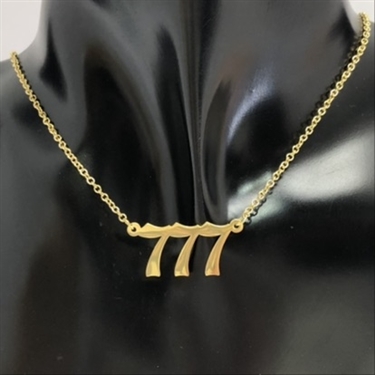 GOLD ANGEL NUMBER NECKLACE