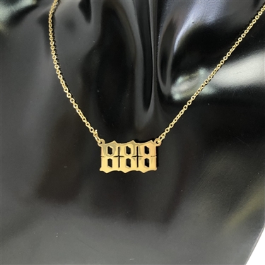 GOLD ANGEL NUMBER NECKLACE