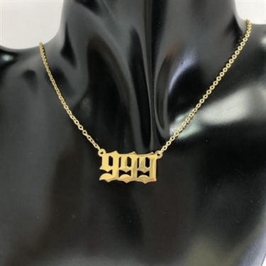 GOLD ANGEL NUMBER NECKLACE