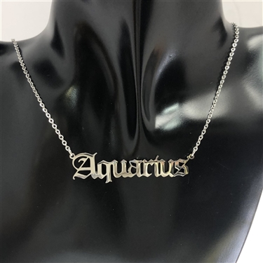 SILVER ZODIAC SIGN NECKLACE