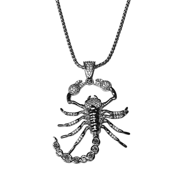 SILVER SCORPIO NECKLACE