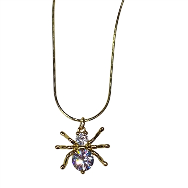 GOLD  SPIDER NECKLACE
