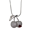 SILVER CHERRY NECKLACE