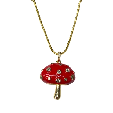 RED MUSHROOM NECKLACE