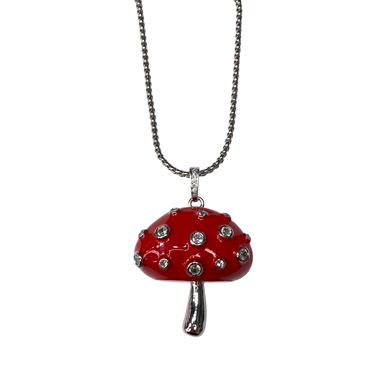 SILVER MUSHROOM NECKLACE