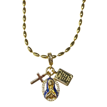 GOLD VIRGIN MARY NECKLACE