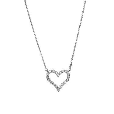 SILVER HEART NECKLACE