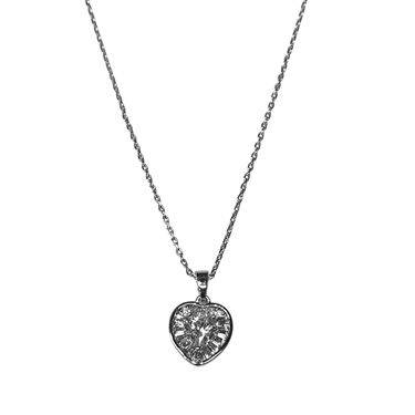SILVER HEART NECKLACE