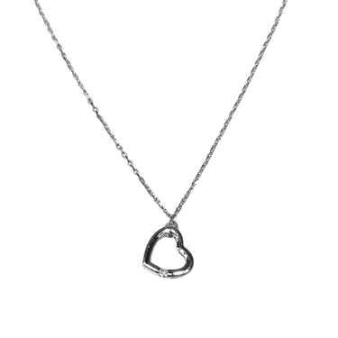 SILVER HEART NECKLACE