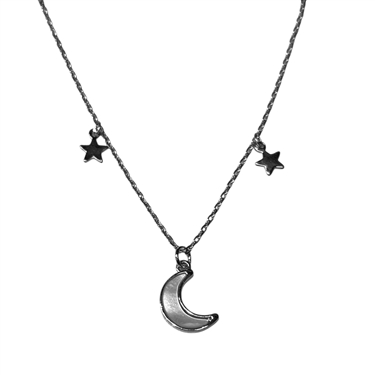 SILVER MOON NECKLACE