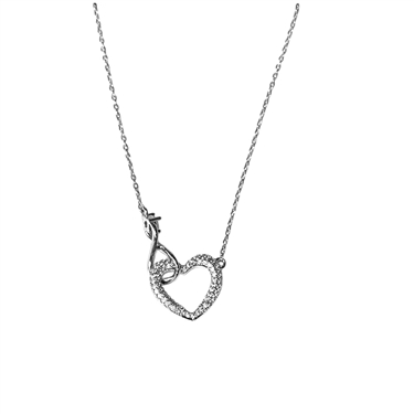 SILVER HEART NECKLACE