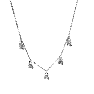 SILVER TEDDY BEAR NECKLACE