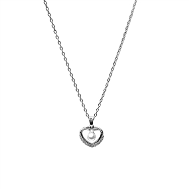 SILVER HEART NECKLACE