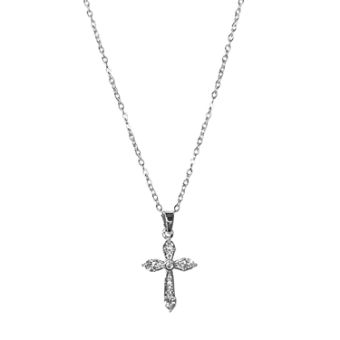 SILVER CROSS NECKLACE
