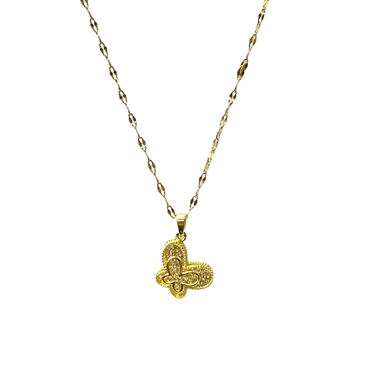 GOLD BUTTERFLY NECKLACE