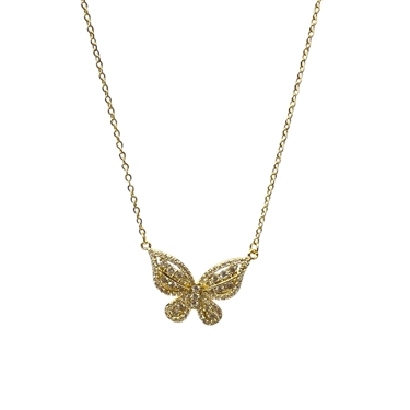 GOLD BUTTERFLY NECKLACE